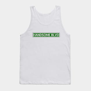 Handsome Ave Street Sign Tank Top